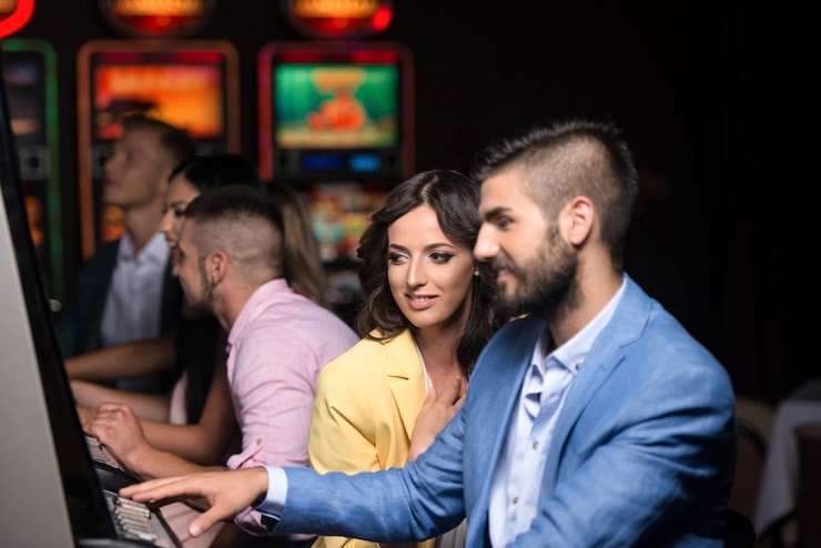 Antarmuka aplikasi mobile lgosurga menampilkan permainan slot, live-dealer, dan sportsbook